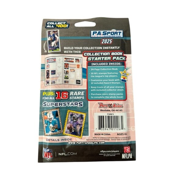 P.A. Sport NFL 18 Stamp Collectible Book Series 3 2025 Starter Pack Lot of 10 - Picture 3 of 3